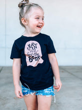Load image into Gallery viewer, Boos Tee {black with rose gold}
